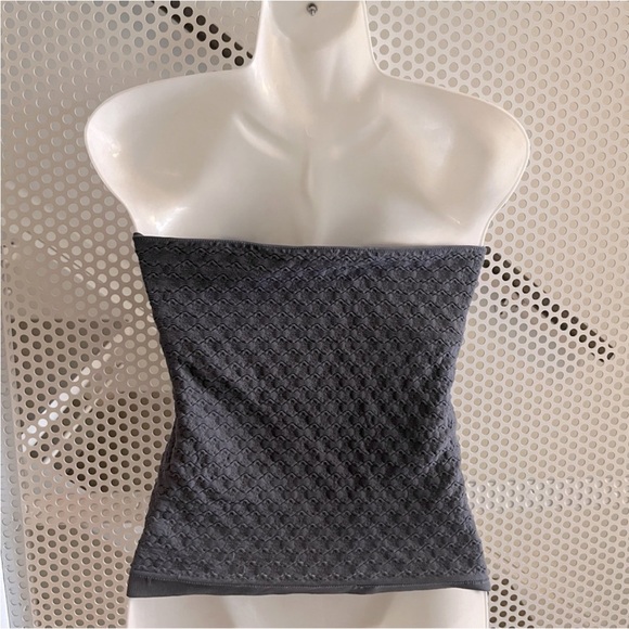 Free People Intimately Honeycomb Tube Top Size M/L in Grey - Picture 5 of 8